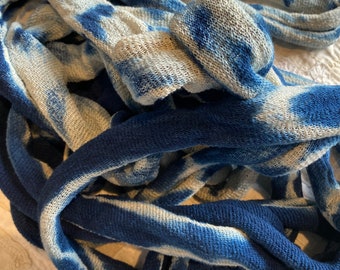 Pure Cotton Knit indigo neck scarf