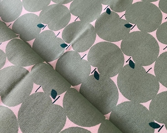 Apples, Granny Smith Green  - Oxford Cloth - Japanese Cotton - fabric by the 1/4mtr