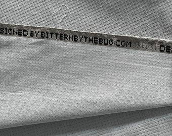 STITCHER'S DOTS - Barely Blue - cotton/yarn dyed, woven gridded grey dots