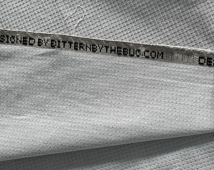 STITCHER'S DOTS - Barely Blue - cotton/yarn dyed, woven gridded grey dots