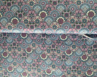 Stain Glass Window - Blues - Sheeting weight fabric