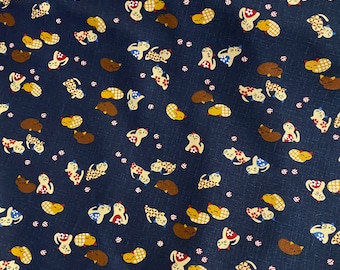 Sleepy Cats - Japanese Cotton - fabric by the 1/4mtr