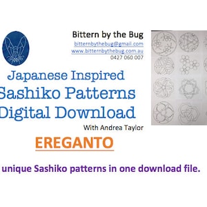 Sashiko - 12 unique Japanese styled patterns - available for download - Ereganto