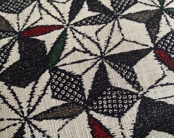 Creative Asanoha on a dark cream background background - Japanese Cotton - fabric by the 1/4mtr