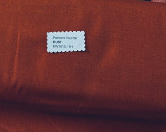Painters Palette - RUST - Japanese Cotton - fabric by the 1/4mtr