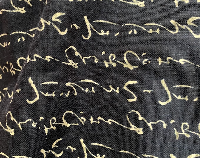 Scribble writing - fabric by the 1/4mtr.