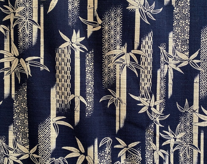 Bamboo Navy - fabric by the 1/4mtr