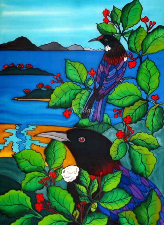 Tui In Pururi Beautiful Art Print By New Zealand Artist Jo Etsy