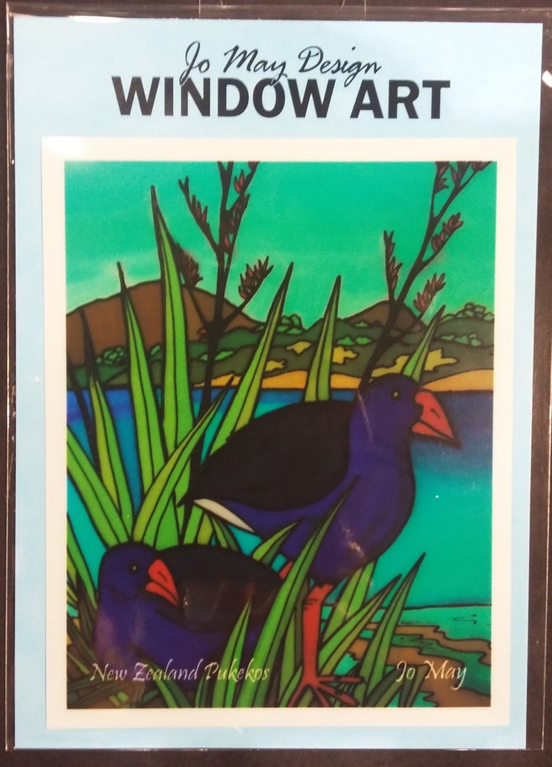 Window Art Decals by Jo May new Zealand Pukeko Etsy