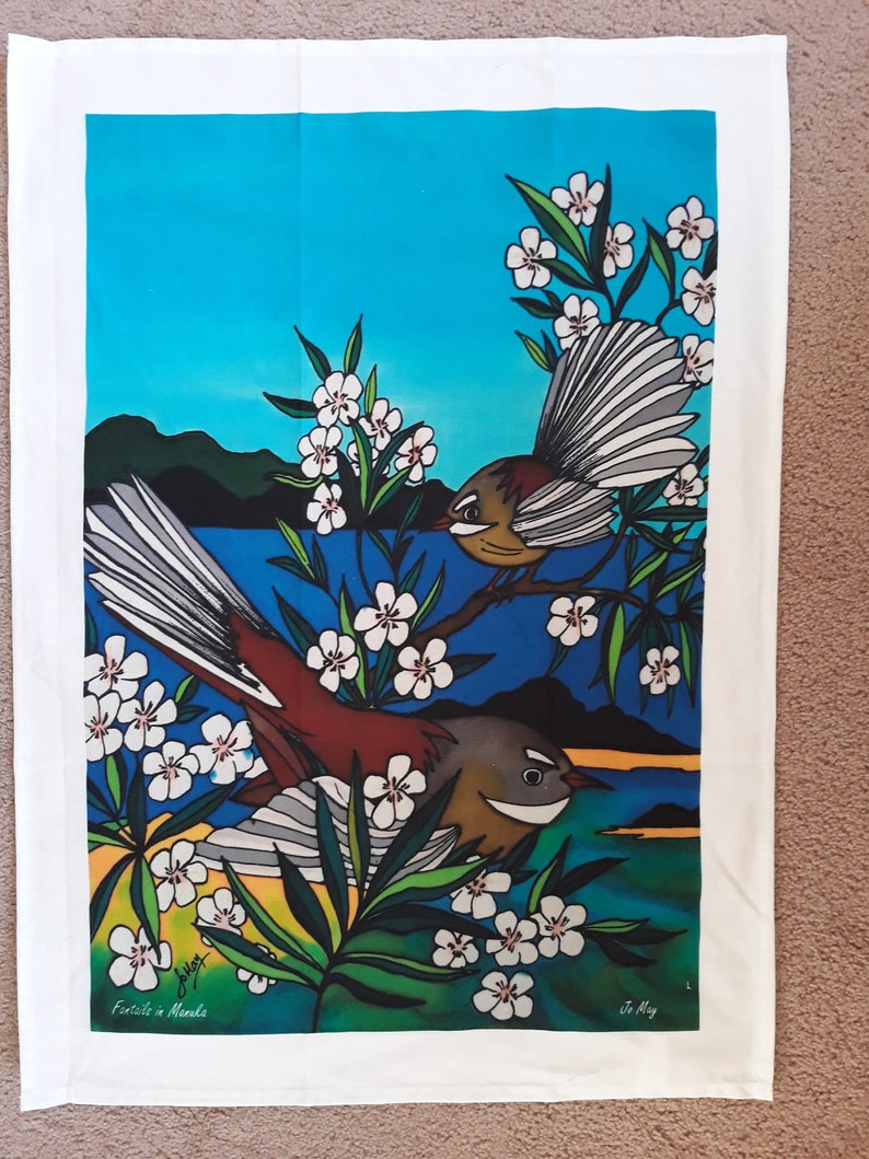 Tea Towel / Kitchen Towel by New Zealand Artist Jo May Etsy