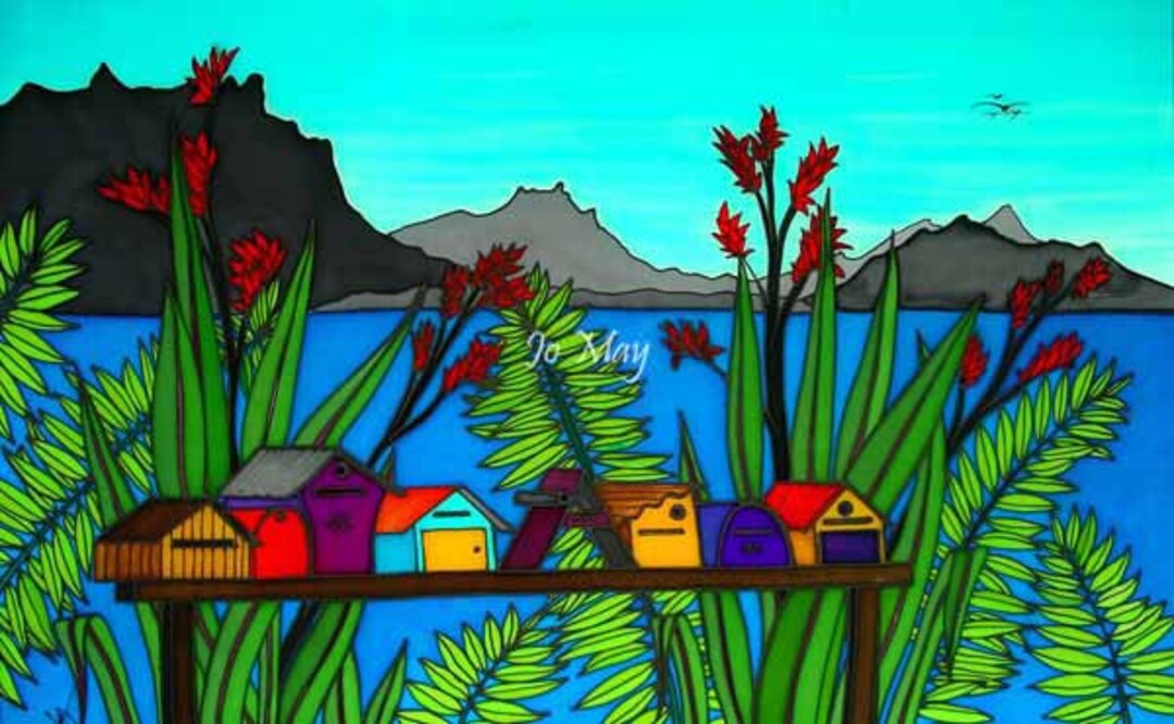 Whangarei Heads Parua Bay Beautiful Art Print by New Zealand Etsy