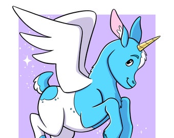 Goat Pegasus Unicorn - Art Print