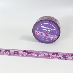 Nastro washi con gattino di San Valentino