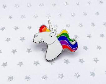 Pride-icorns! Pride Unicorn Enamel Pin - Rainbow