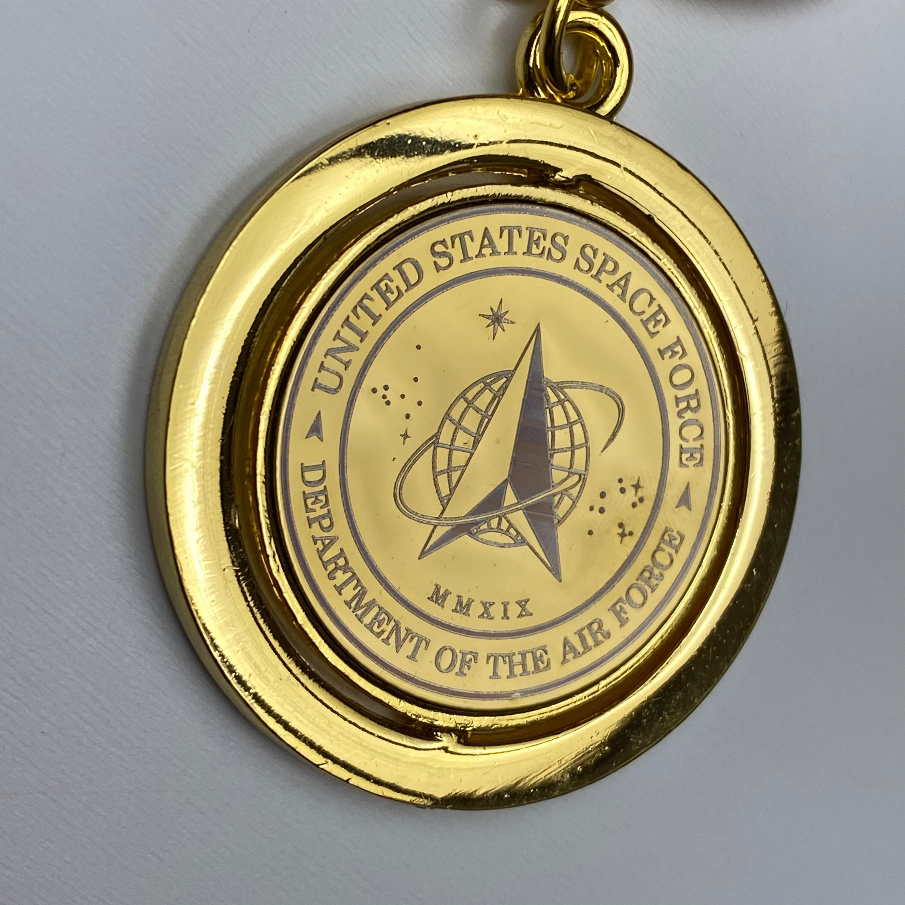 US Space Force Keychain Spinning Ring Etsy