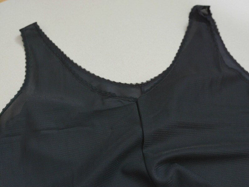 Black lace camisole Valentine gift Soviet lingerie Black Slip dress Lace nighties
