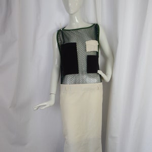 Vintage TOGA PULLA Mixed Media Mesh Shift Dress Pleather Etsy