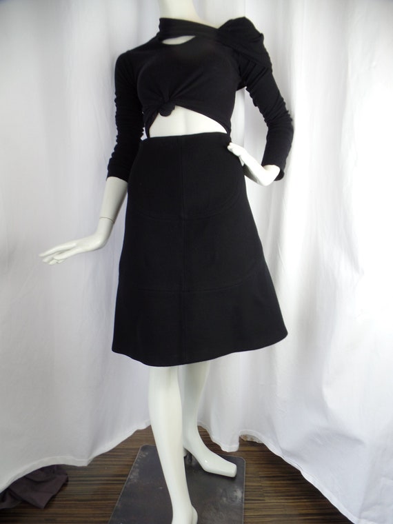 vintage ALAIA PARIS black High- Low asymmetrical … - image 1