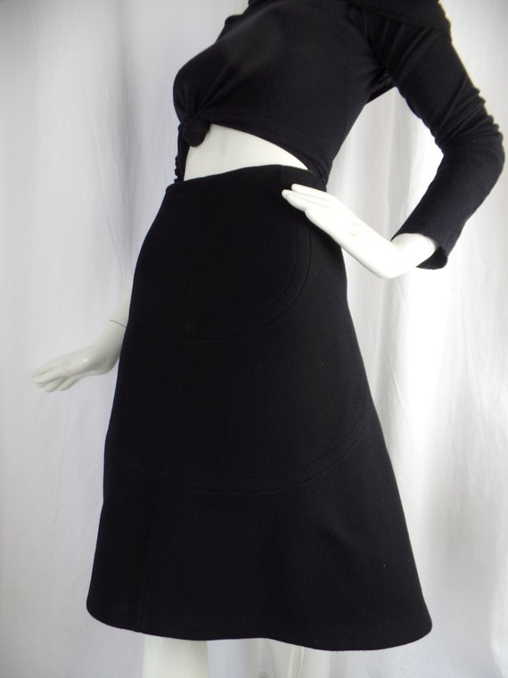 vintage ALAIA PARIS black High- Low asymmetrical … - image 4