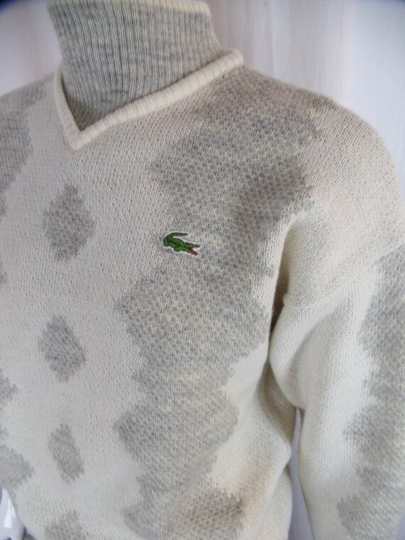 Chemise Lacoste Rare Vintage 90\u2019s Embroidered Logo Faded Sweatshirt Size 5 fits like L baggy fit
