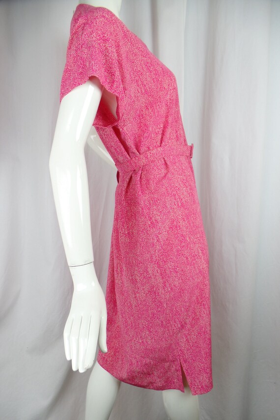 70s vintage JEAN MUIR silk tiny speckled pink sil… - image 6
