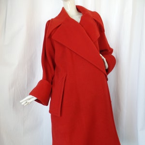 80s RARE Vintage KARL LAGERFELD Scarlet Red Woolwrap Style | Etsy
