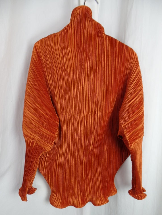 90s MASHIAH Accordion plisse "Leaf Edge Shrug"/ a… - image 9