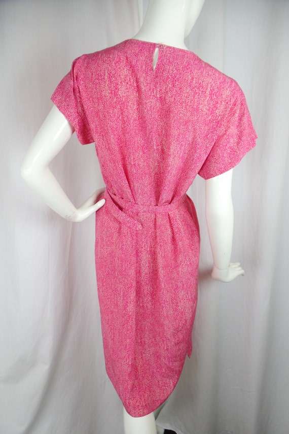 70s vintage JEAN MUIR silk tiny speckled pink sil… - image 4