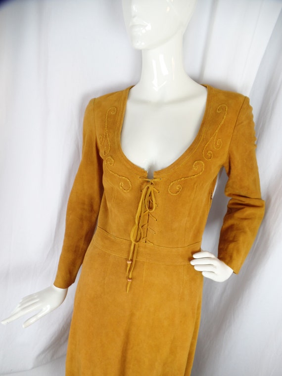 70s vintage custom made genuine suede deerskin pe… - image 3