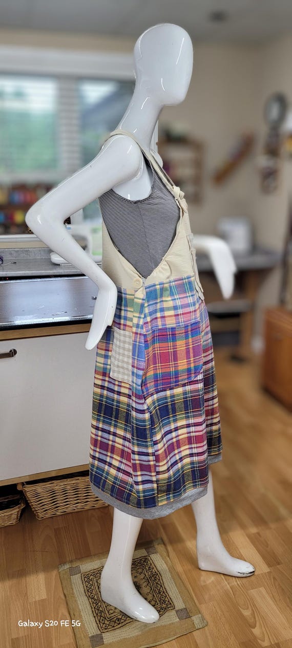 True Beauty Pink Tartan Pinafore JAYLEY Pink Check Print Maxi