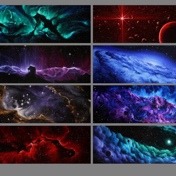 2x6 » Magnet Space Outer Space Nebula Galaxy Deep Space Art Print Refrigerator Thin Flat Long Magnet Stocking Stuffers