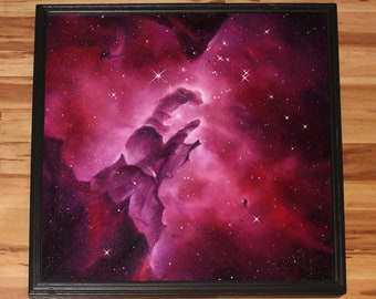30x30" Original Oil Painting - Pillars of Creation Eagle Nebula Galaxy Outer Space Deep Space Astronomy Stars Starry - Giant Large Wall Art
