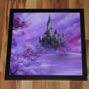 Art PRINT Fantasy Light Purple Pink Castle Pretty Forest Mystic Morning Landscape Wall Art Choose Size 8x8, 10x10 12x12 PRINTS image 6