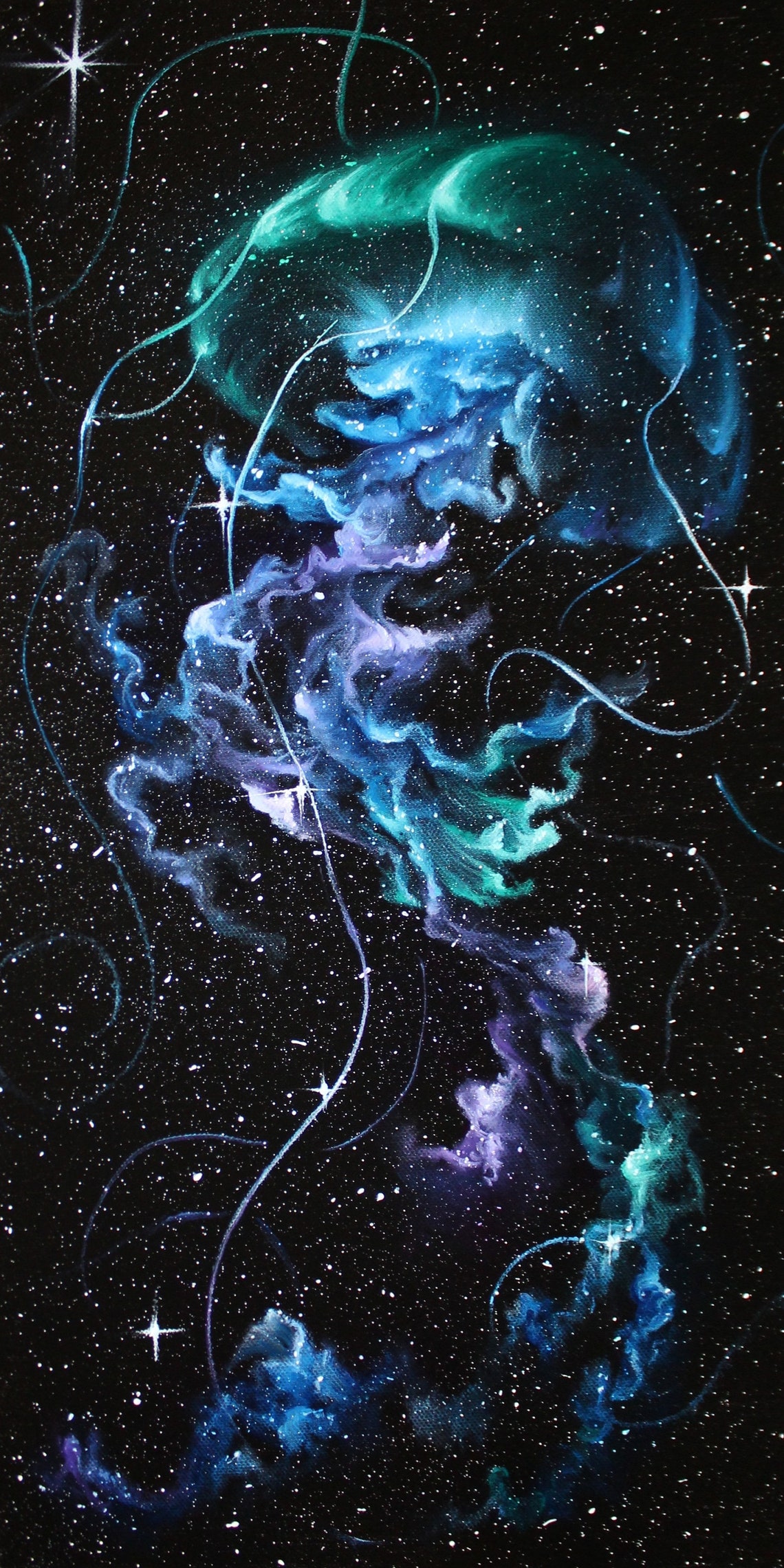 Art PRINT Jellyfish Nebula Galaxy Outer Space Fantasy Art - Etsy