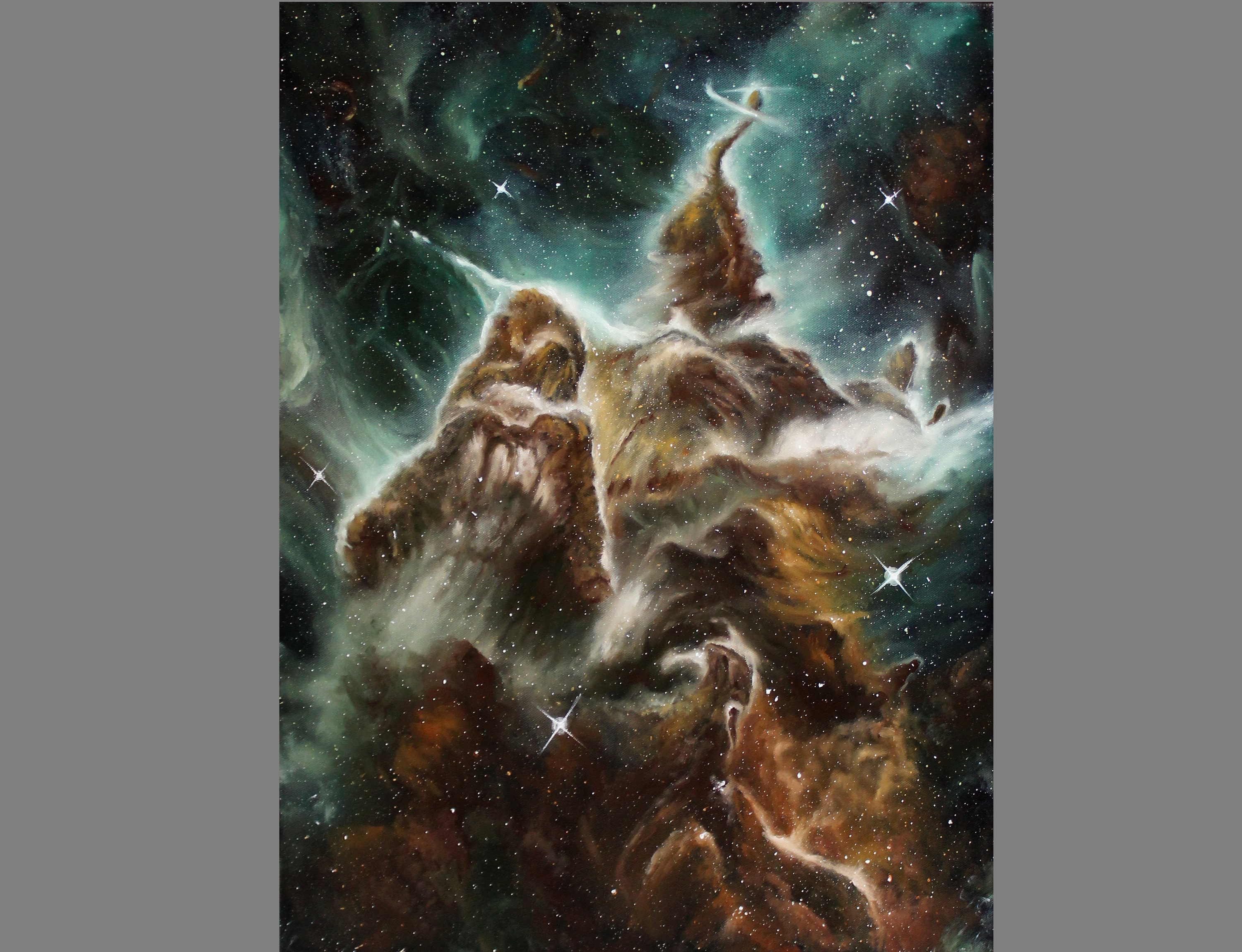 iCanvasART 1-Piece Mystic Mountain in Carina Nebula Hubble Space Telescope Canvas Print by NASA 0.75 x 26 x 18-Inch iCanvasART 1-Piece Mystic Mountain in Carina Nebula Hubble Space Telescope Canvas Print by NASA 0.75 x 26 x 18-Inch