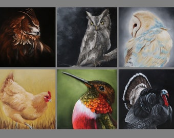 10x10cm Magnet Vogel Vögel Ornithologie Eule Huhn Truthahn Kolibri Kunstdruck Kühlschrank Dünne Wohnung Quadrat Magnet Stocking Stuffers