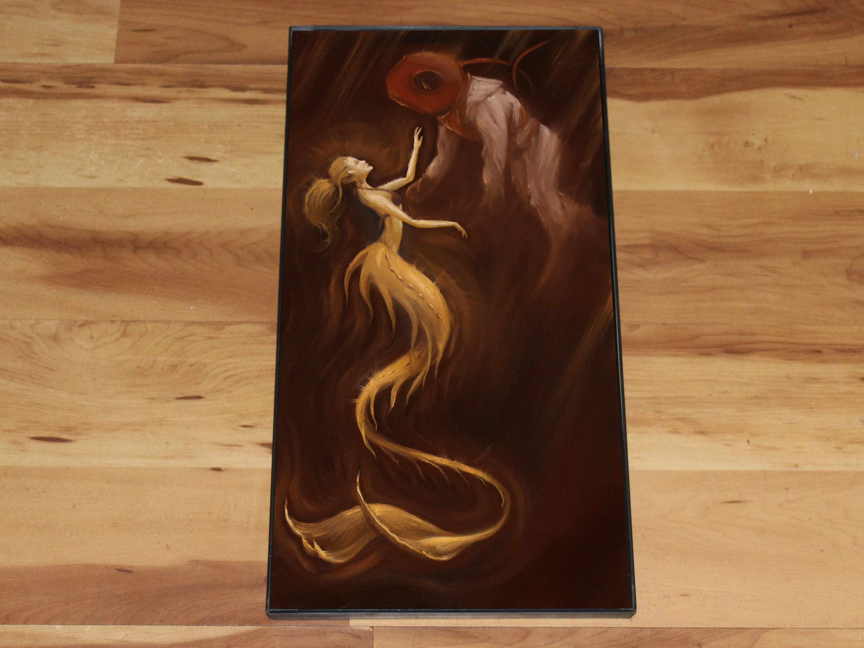 Art PRINT - Mermaid Siren Deep Sea Diver Underwater Ocean Dark Brown ...