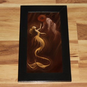 Art PRINT - Mermaid Siren Deep Sea Diver Underwater Ocean Dark Brown ...