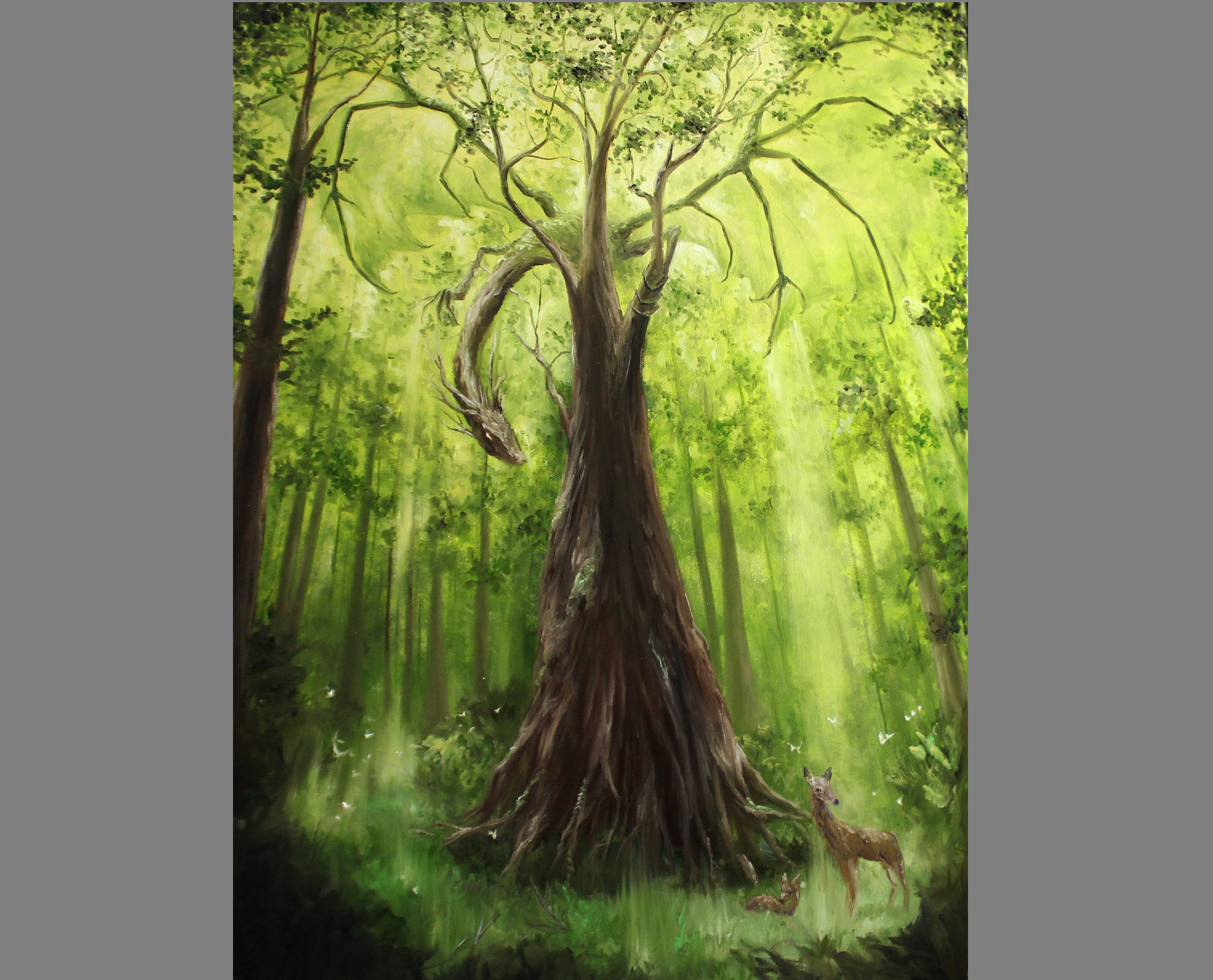 Green Forest Rain Jungle Mountains High Quality wall Art poster Choose your Size 
