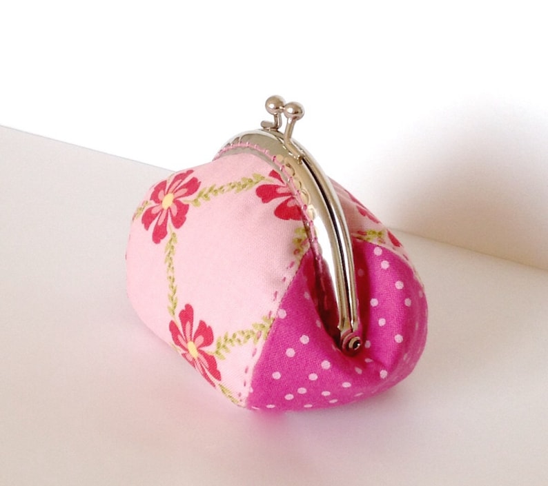 Coin Purse Pink Change Purse Fabric Change Purse Fabric Coin Purse. Change Purse Change Pouch Metal Frame Coin Purse Clasp Pouch