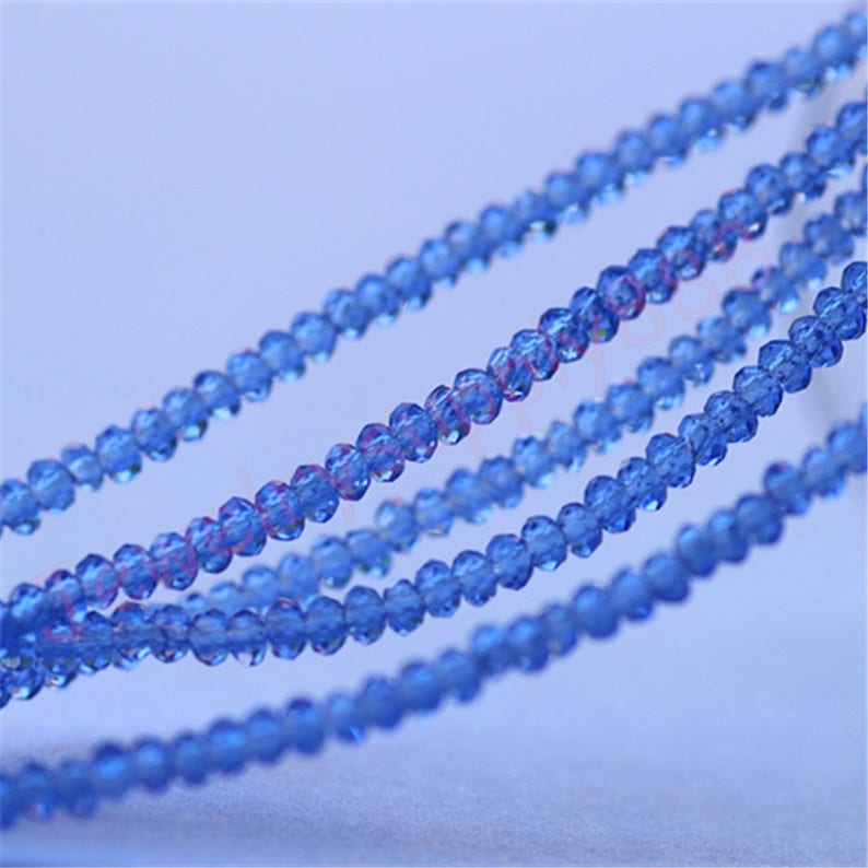1mm Color 6 Light Blue Rondelle Crystal Beads,Loose DIY Jewelry Making Beads,2000pcs spacer crystal beads 13 Color U Pick