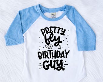 Boys Birthday Shirt - Pretty Fly for a Birthday Guy - Boys Birthday Outfit - 2nd Birthday Shirts - Birthday Shirt - Birthday Shirts for Boys