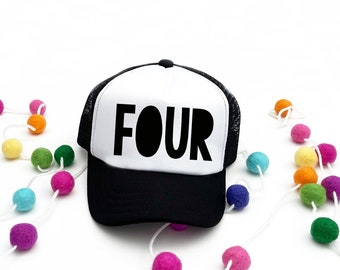 Boys 4th Birthday Trucker Hat – Kids Snapback