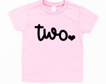 2nd Birthday Outfit Girl | Two Shirt | Girls Second Birthday Party | Birthday Girl Shirt | Heart