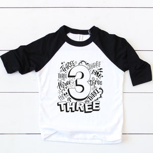 Third Birthday Shirt - Third Birthday - Third Birthday Outfit - Birthday Gift
