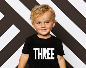 Boys 3rd Birthday Shirt | Third Birthday Shirt for Boys | Three Shirt | 3rd Birthday Outfit