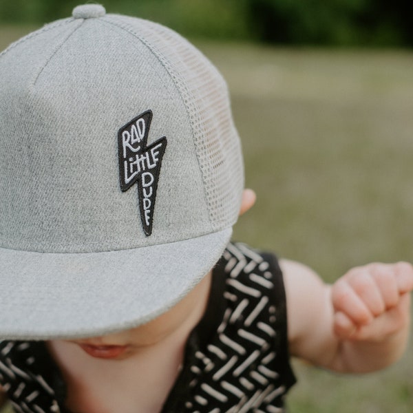 Rad Little Dude Hat Custom |  Patch Trucker | Infant Baby Toddler Youth Snapback | Personalized Gift for Boys