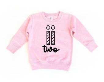 Girls 2nd Birthday Outfit | Two Sweatshirt | Girl Second Birthday Party | Birthday Girl Shirt | Heart