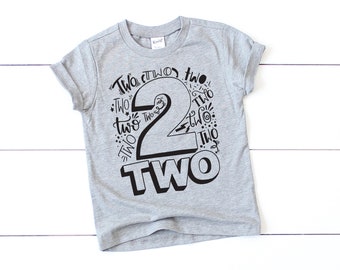 2nd Birthday Shirt - Boys Birthday Shirt - Second Birthday Shirt - Two
