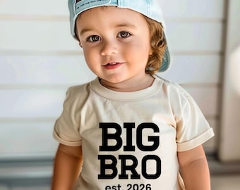 Big Brother Shirt | BIG BRO Est 2025 or 2026 | Custom Announcement Tee